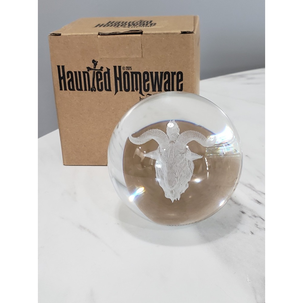NEW KILLSTAR BAPHOMET‎ Paperweight Crystal Ball Gothic Home Decor Office Desk